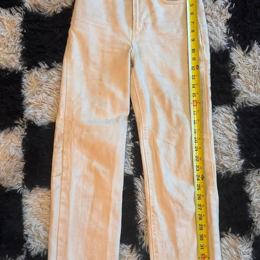 Levis 501 white denim jeans